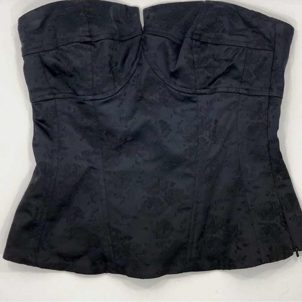 Black corset floral top